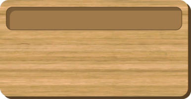 panel de madera para la interfaz de usuario del juego en estilo de dibujos animados png
