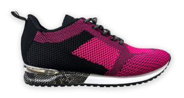 White, black and pink sports sneakers cut out png