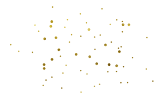 étoiles d'or dispersées découpées png