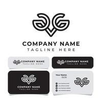 logotipo de gvg de letra simple, es adecuado para cualquier negocio.