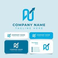 logotipo financiero de la letra n, adecuado para cualquier negocio. vector
