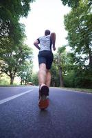 man jogging outside photo