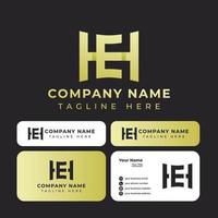 Unique HE Monogram Logo, is suitable for any business. vector