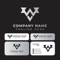 logotipo de monograma de letra vw, adecuado para cualquier negocio con iniciales vw o wv. vector
