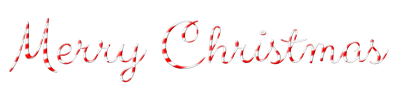 Candy Text Merry Christmas cut out png