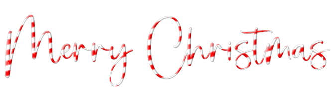 Candy Text Merry Christmas cut out png