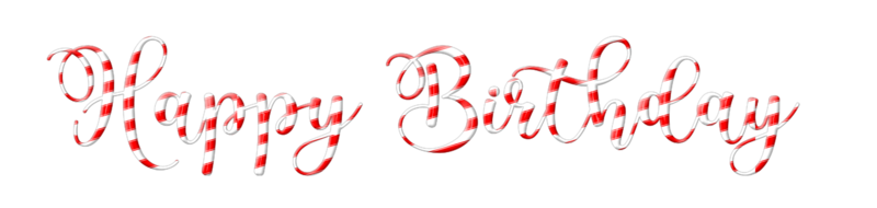 Candy Text Lettering Birthday cut out png
