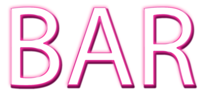 rosa neon text bar skära ut png