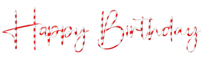 Candy Text Lettering Birthday cut out png
