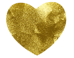 Golden heart cut out png