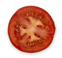 fatia de tomate fresco vermelho isolado cortado png