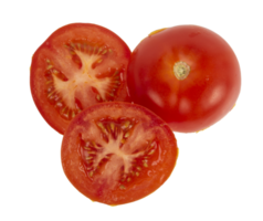Rodaja de tomate fresco rojo cortado aislado png