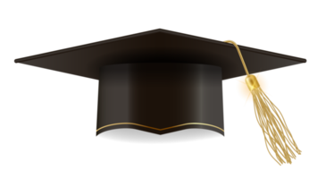 Graduation black cup isolated cut out png