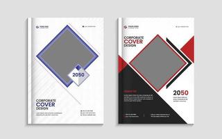 Company profile annual report cover design template vector