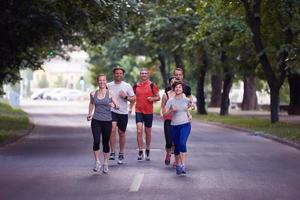 people group jogging photo