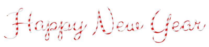 Candy Text Happy New Year cut out png