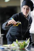 chef preparing meal photo