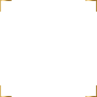 Square Golden Frame cut out png