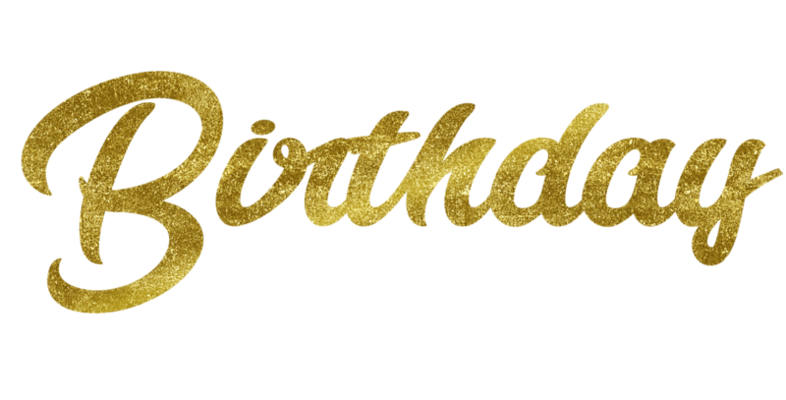 Happy Birthday Gold Text PNGs for Free Download