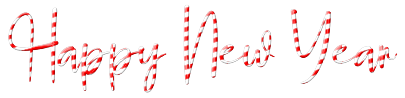 Candy Text Happy New Year cut out png
