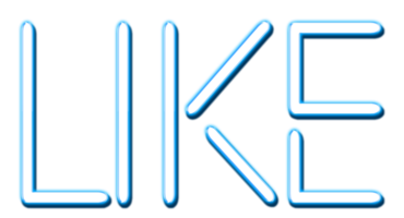 Blue Neon Text Like cut out png