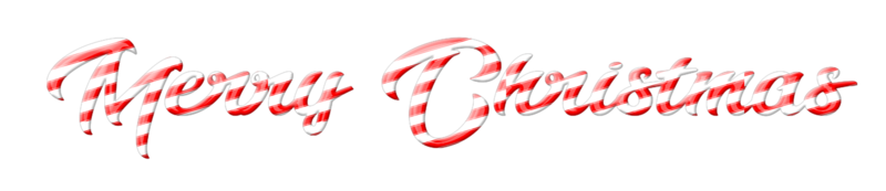 Candy Text Merry Christmas cut out png