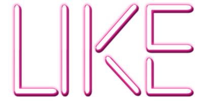 röd neon text tycka om skära ut png