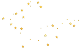 Gld Stars Scattering cut out png