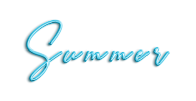Blue Volumetric 3D Text Balloons Lettering Summer cut out png