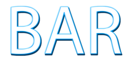 blå neon text bar skära ut png