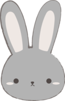 rabbit bunny head cartoon illustration png