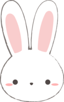 ilustração de desenho de cabeça de coelho de coelho png