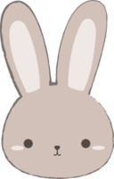 rabbit bunny head cartoon illustration png