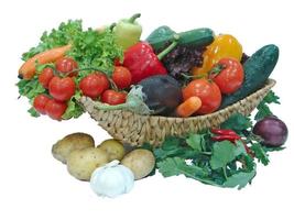 fresh vegetables in basket photo