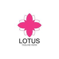 lotus flowers design logo Template icon vector