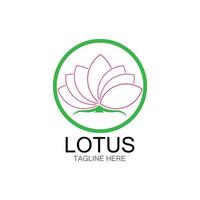 lotus flowers design logo Template icon vector