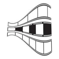 diseño de ilustración vectorial de plantilla de logotipo de tira de película abstrack vector