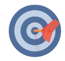 3d icon of digital marketing target png