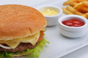 hamburger fast food photo