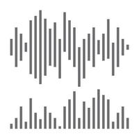 Audio technology  music sound waves vector icon illustration