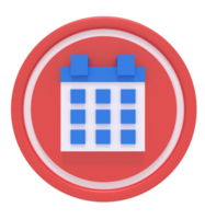 3d rendering of calendar icon png