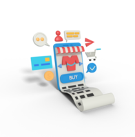 3d Illustration of online shop discount png