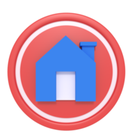 3d rendering of home icon png