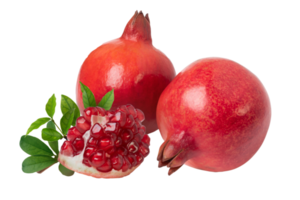 Fresh india pomegranate  isolated on the white background with clipping path. png
