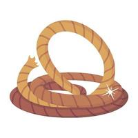 An icon of rope flat editable design vector