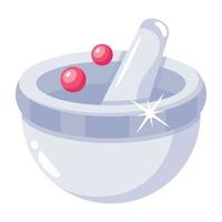 A mortar pestle flat icon download vector