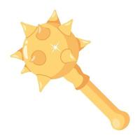 Modern flat editable icon of a mace vector