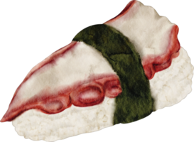 clipart de sushi em aquarela png