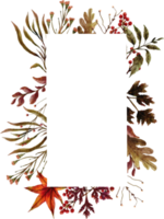 watercolor autumn frame clip art png