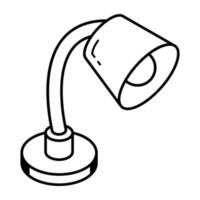 An icon of reading lamp line design vector